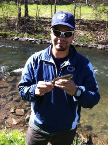 Carlos trout fishing in the March of 2012